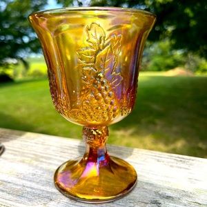 Indiana Glass Amber Carnival glass